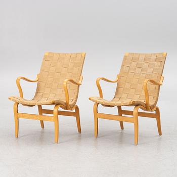 Bruno Mathsson, a pair of 'Eva', armchairs, Karl Mathsson, 1976.