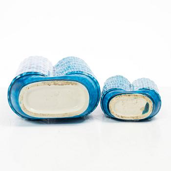 Gunnar Nylund, a set of five chamotte stoneware vases, Rörstrand 1930s-40s.