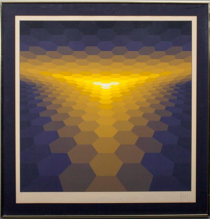 JEAN-PIERRE VASARELY (YVARAL), serigrafi, signerad och numrerad 48/200.