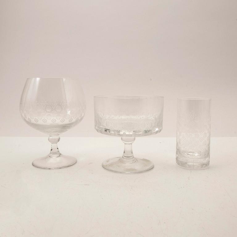 Glass service, 41 pieces, Rosenthal, "Classic Rose", 20th century.