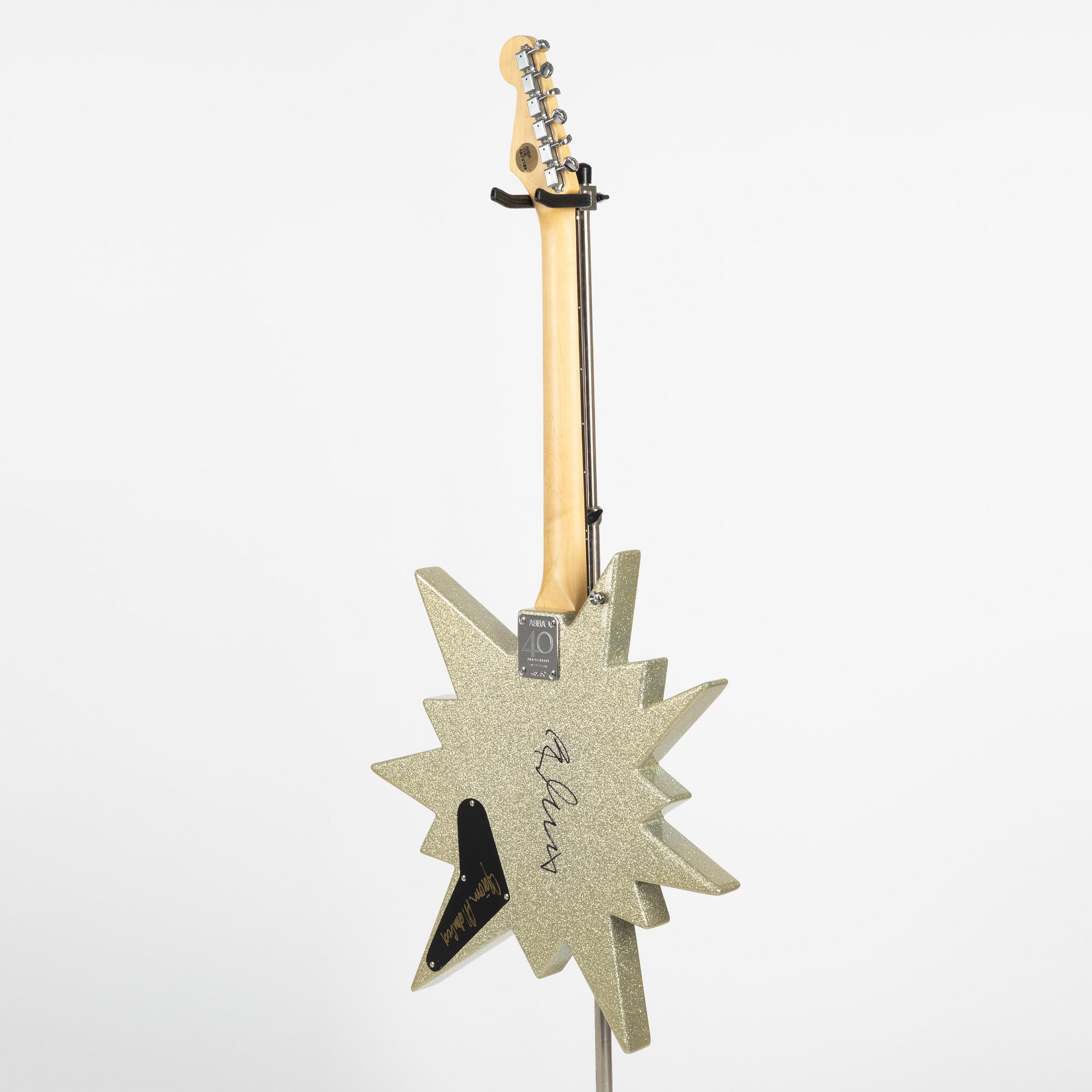 Malmberg, ABBA Star Guitar, Limited Edition, 45/50, signed by Björn Ulvaeus and Göran Malmberg, 2014.