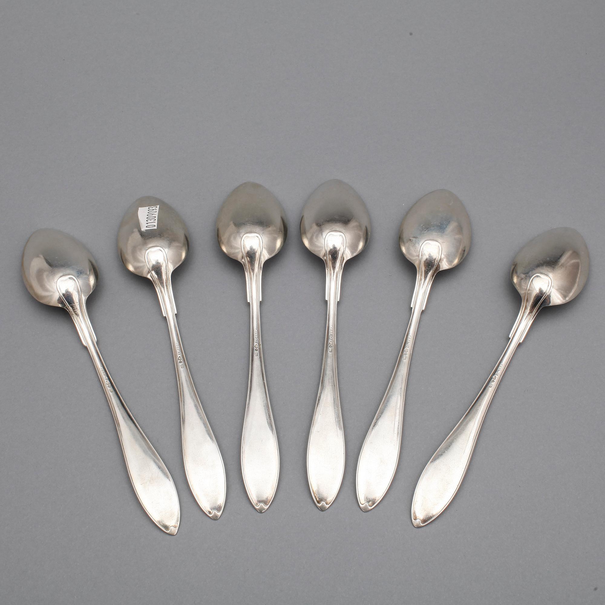 SKEDAR, 6 st, "Svensk spets", AG Dufva, Stockholm, 1917. Vikt ca 255g.