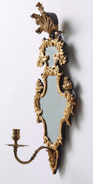 A pair of wall sconces in the art of Burchardt Precht baroque early 18th century.