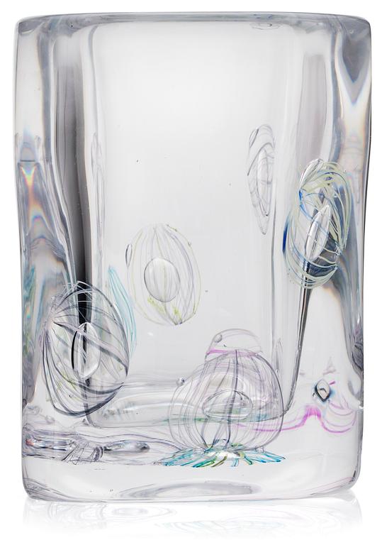 An Ingeborg Lundin glass vase, Orrefors 1959.
