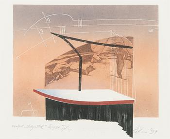 Sirje Eelma, intaglio, signed and dated -97, marked III/III EA Tpl'a.