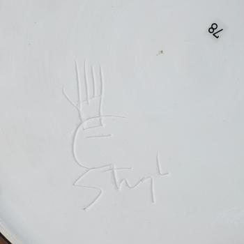 SKÅL OCH SKÅLFAT, stengods, Stig Lindberg, Gustavsberg studio 1974.