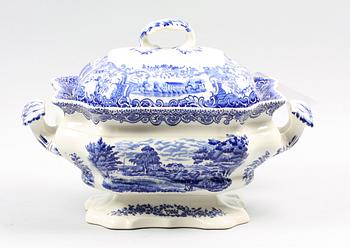 TERRIN MED LOCK,  flintgods, "Svenska Slott", Rörstrand.