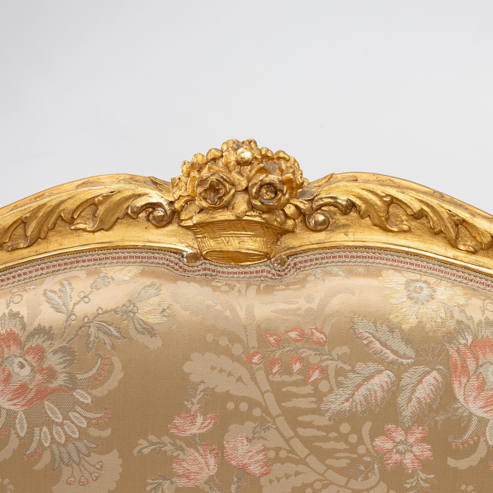 Soffa, rokokostil, 1900-talets första hälft.