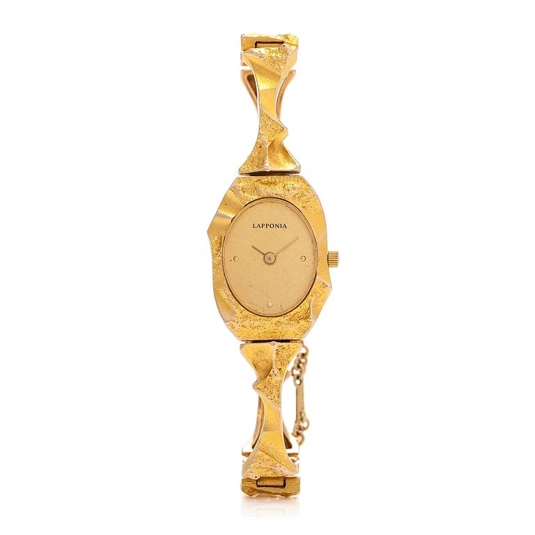 Björn Weckström, a 14K gold 'Pola Negri' wristwatch. Lapponia 2005.