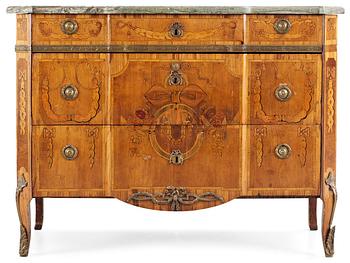 463. A Gustavian late 18th century commode attributed to J. Hultsten.