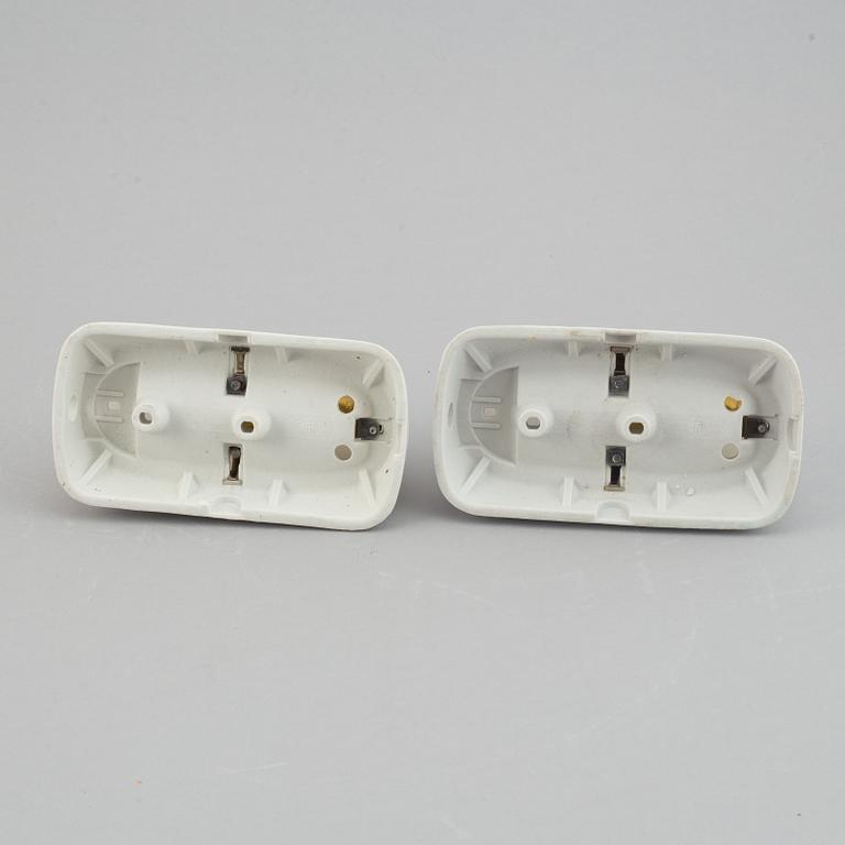 WILHELM WAGENFELD, three ceramic wall lights, Lindner Keramik, Bamberg, 1950's/60's.