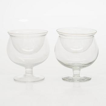 Saara Hopea, a set of 8 caviar bowls, model 1331, Nuutajärvi Notsjö. Designed in 1953.