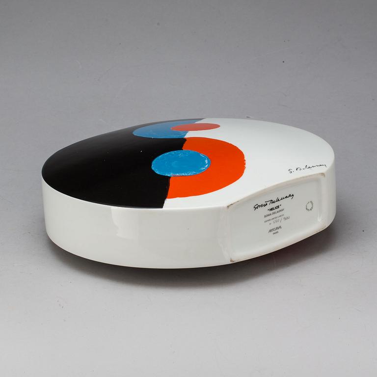 VAS, porslin. "Helice", Sonia Delaunay för Limoges. Artcurial. Signerad och numrerad 550/900.