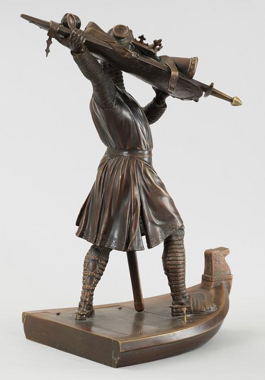 JOHANN HIRT, Brunpatinerad brons.