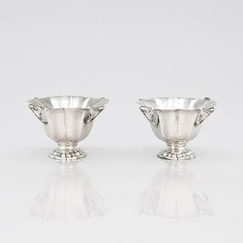 A pair of Italian Silver Sugar Bowls, Venice, mid 18th century.
