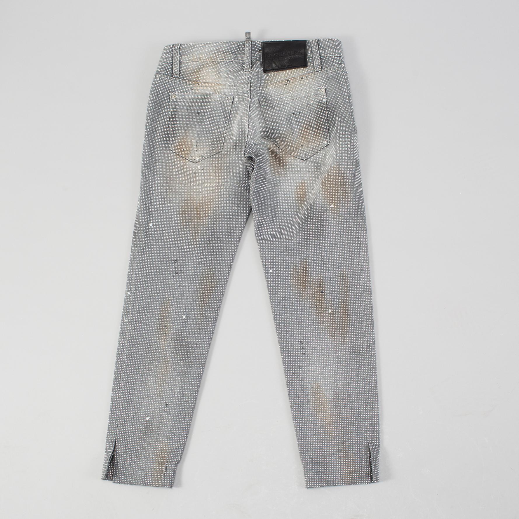 Jeans with tinsels by Dsquared.