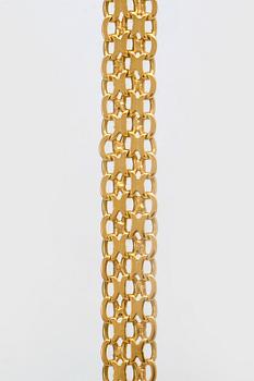 Bracelet 18k gold, 23,8 g, approx 21 x 1 cm.
