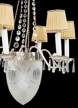 TAKKRONA, nysilver, 1920/30-tal. Höjd ca 80 cm.