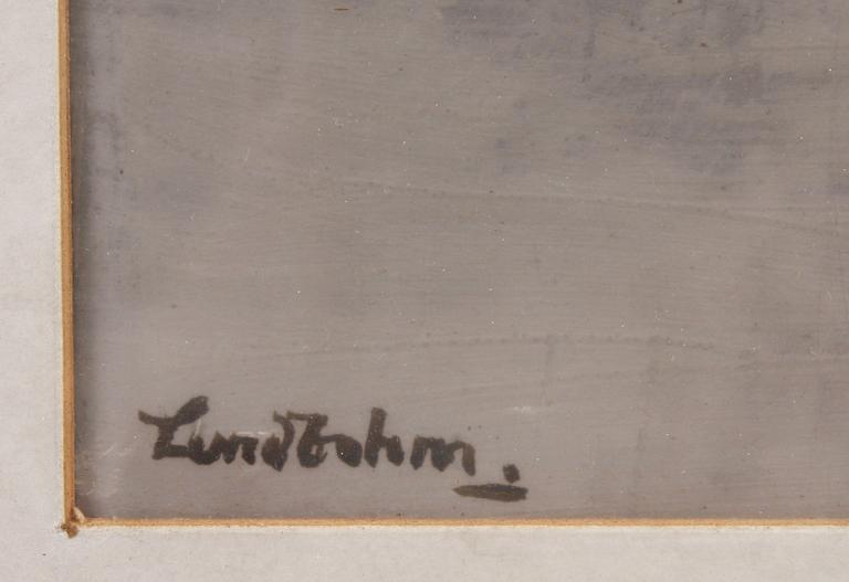SIXTEN LUNDBOHM, olja på pannå, sign. Dat a tergo 1956.