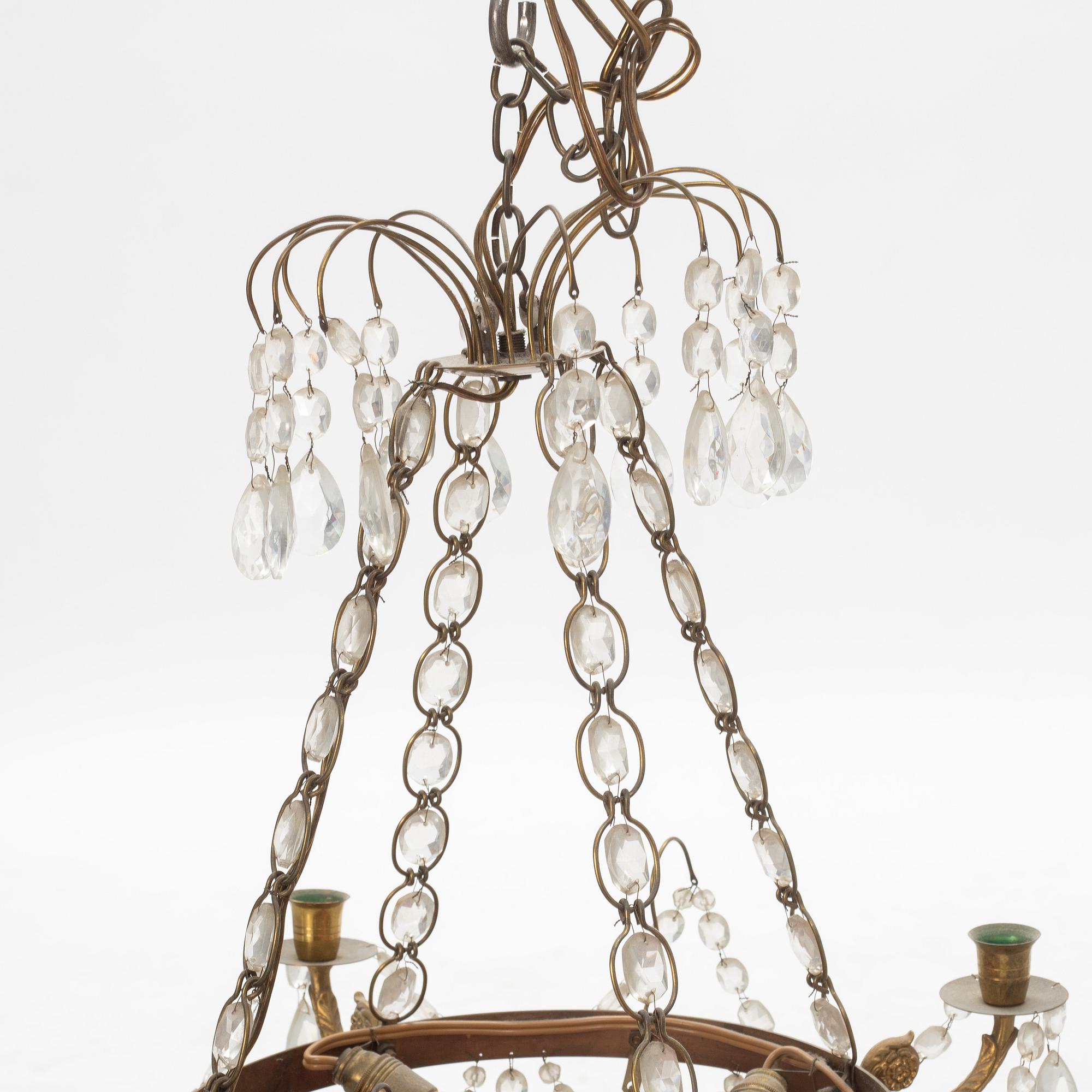 An Empire style chandelier, early 20th Century.
