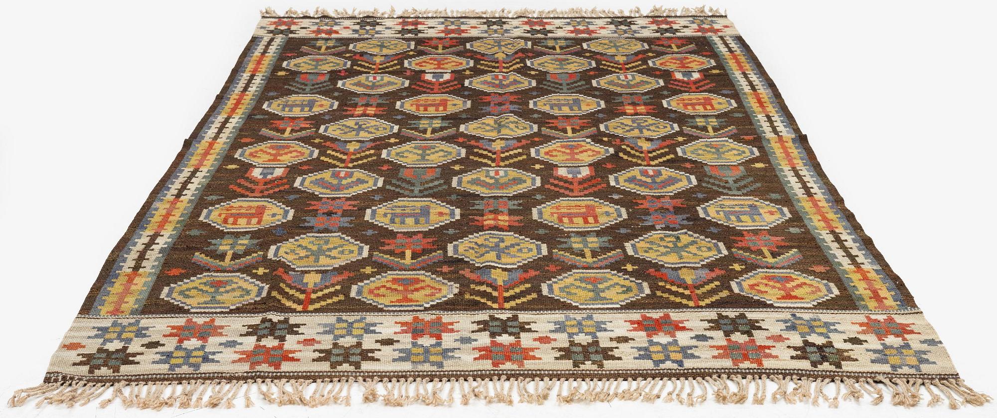 Märta Måås-Fjetterström, draperi, "Lammet", rölakan, ca 269 x 147 cm, signerad MMF.