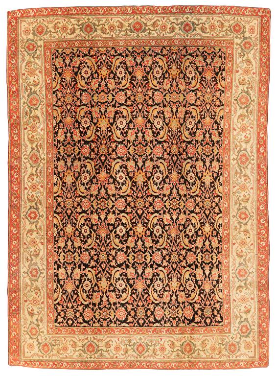 An Agra carpet of Malayer design, c. 250 x 181 cm.