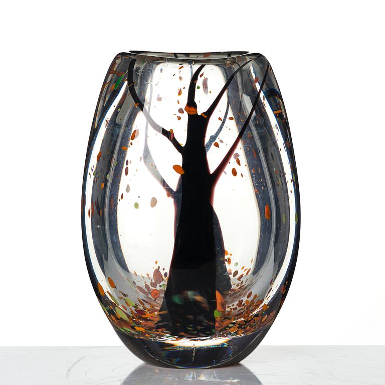 Vicke Lindstrand, vas, glas, "Höst", Kosta, 1950-60-tal.