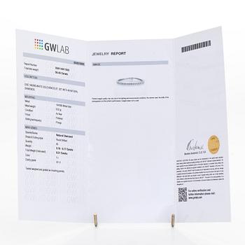 Tennis bracelet, brilliant cut diamonds, 14K white gold.