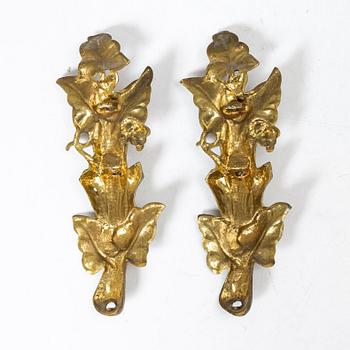 Wall lights a pair, late 19th century.