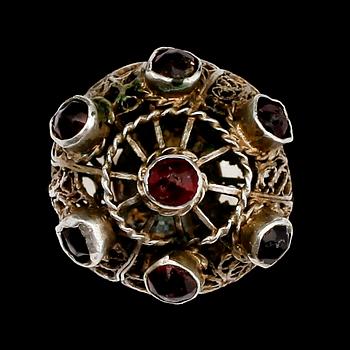 GARNITYR, 3 delar, silver, HE Palmberg, 1900-talets andra hälft.