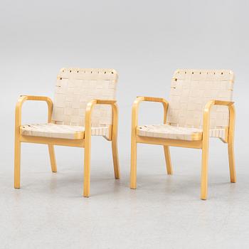 Alvar Aalto, a pair of modell 45 armchairs, Artek, Finland.