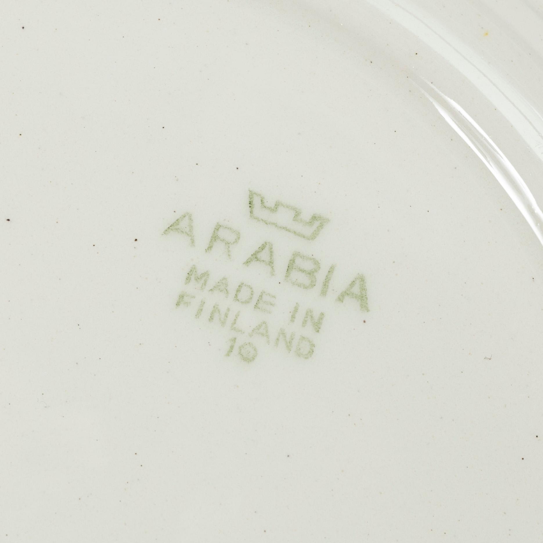 Arabia, matservis, 80 delar, porslin, "Tellervo", i produktion 1949-1958.