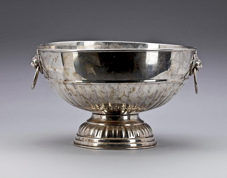 SKÅL/CHAMPAGNEKYLARE, nysilver, 1900-talets andra hälft.