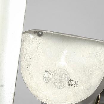 VÄGGLAMPETTER, ett par, tenn, firma Svenskt Tenn 1944.