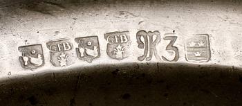 SKÅLFAT, tenn, av Gottlob Fridrich Baumann, Hudiksvall 1818.