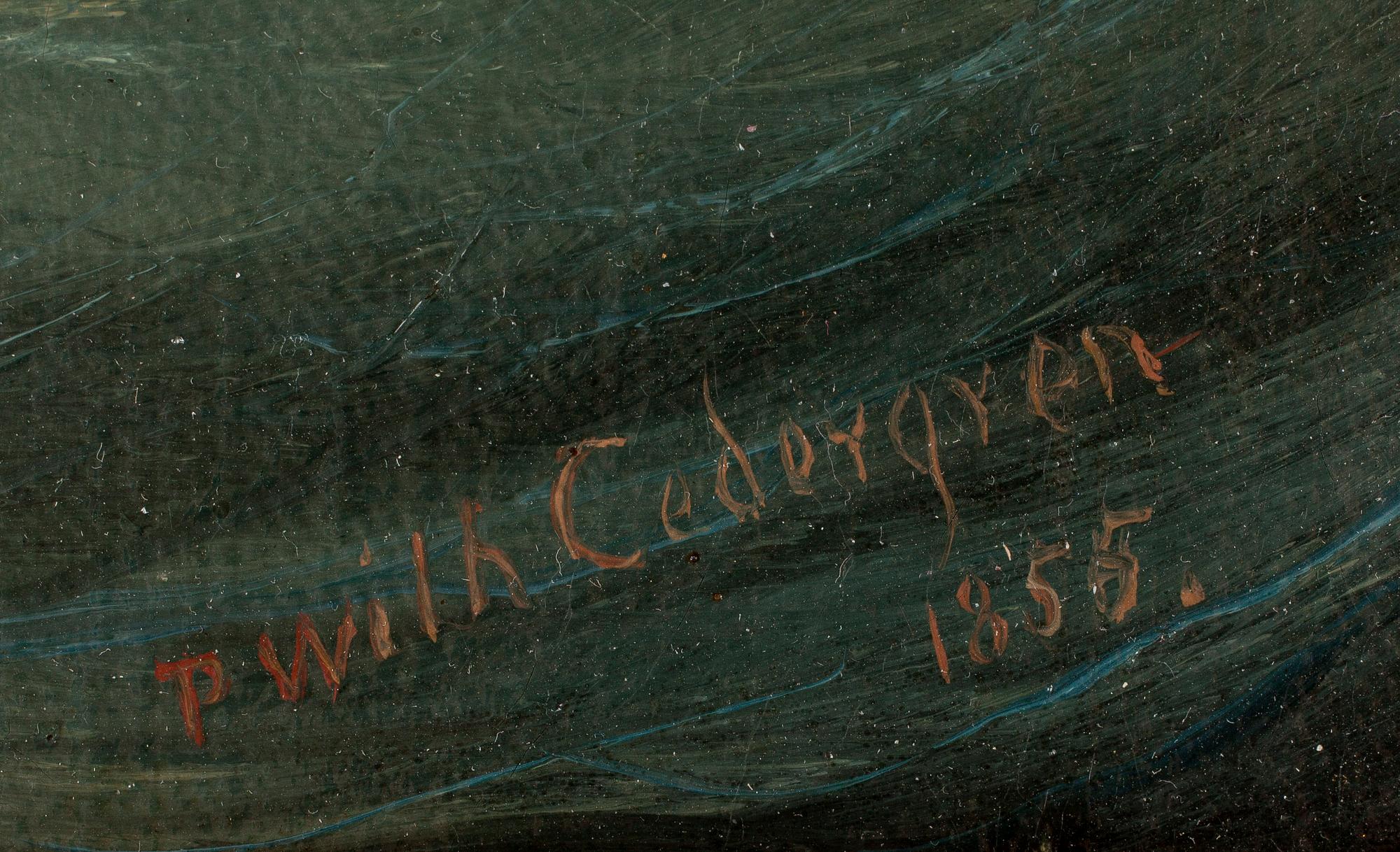 PER WILHELM CEDERGREN, olja på duk, signerad  och daterad P Wilh Cedergren 1855.