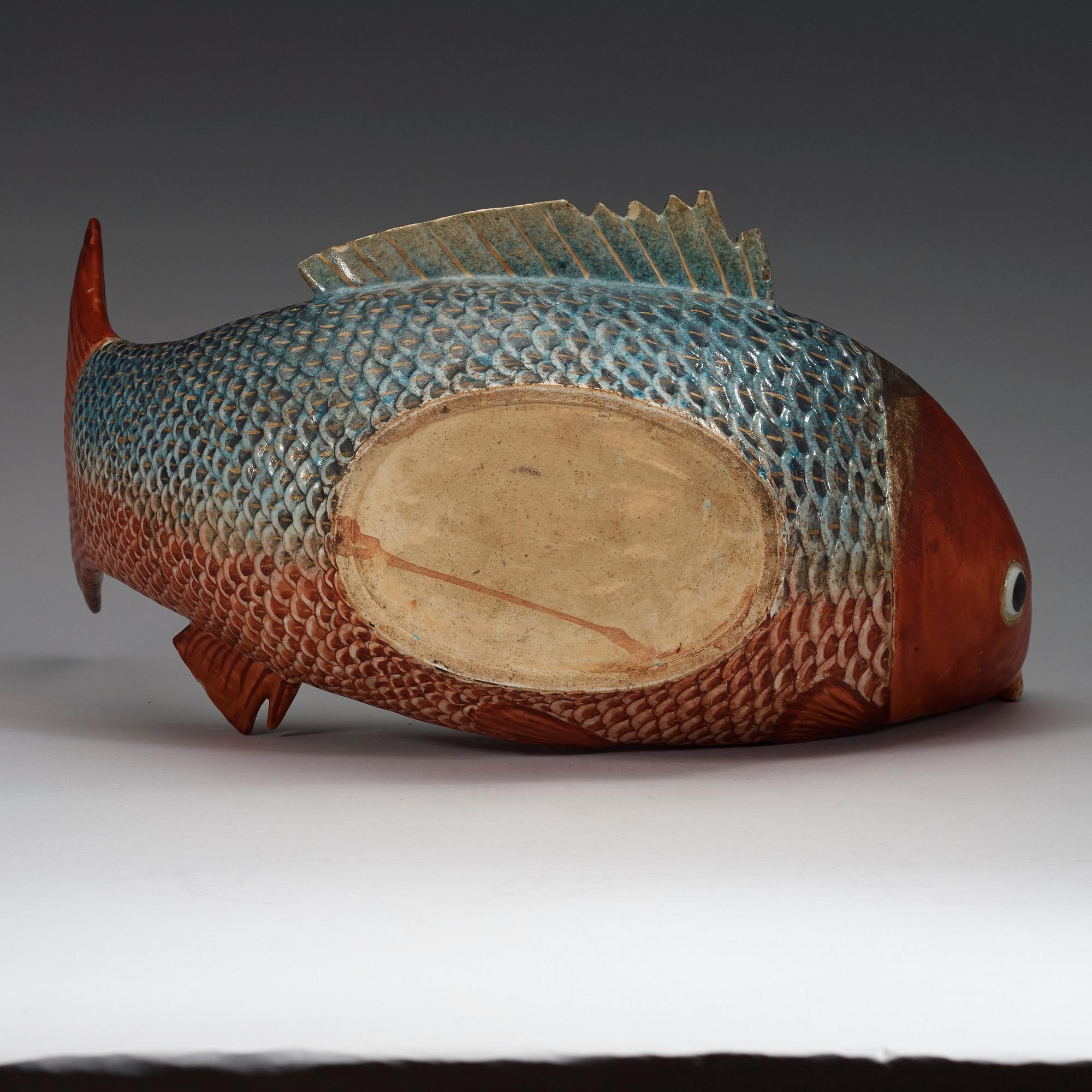 A famille rose carp tureen, Qing dynasty, Qianlong (1736-95).