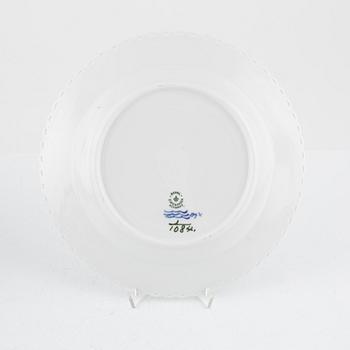 Royal Copenhagen, mattallrikar, 8 st, porslin, "Musselmalet Helblonde", Danmark.