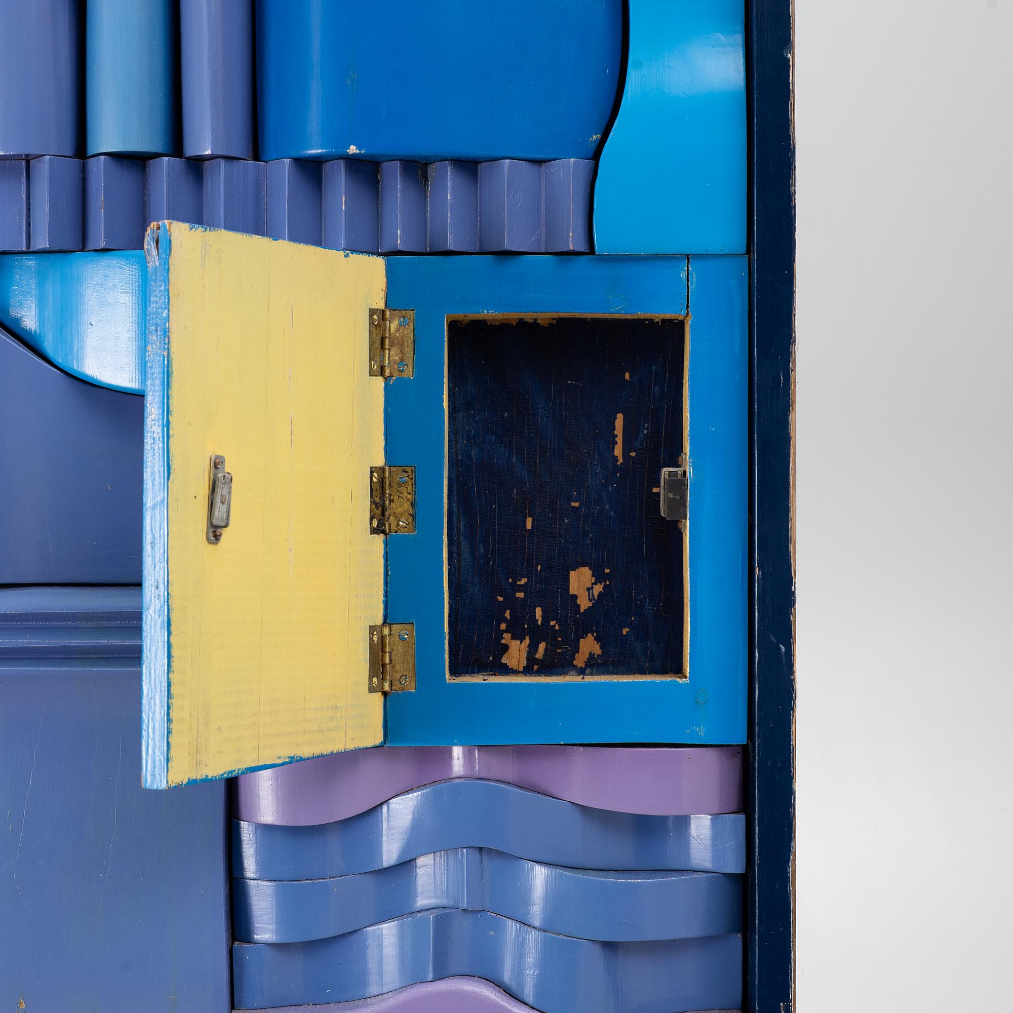 Bertil Vallien, unik relief, Träverkstaden, Boda Glasbruk, 1960-tal.