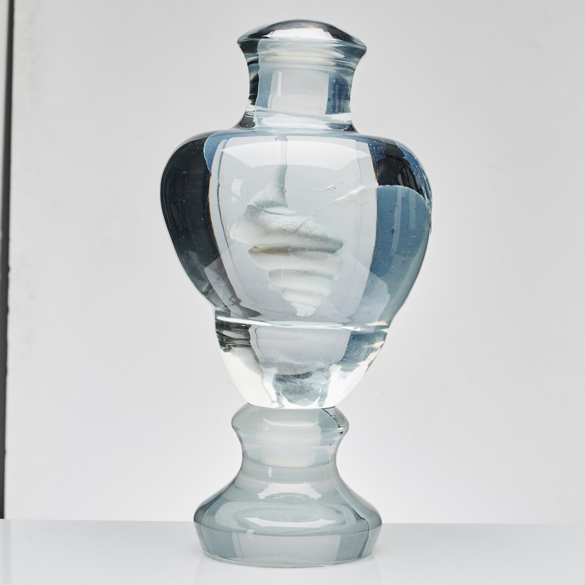 Gunilla Kihlgren, and Pino Signoretto, a glass sculpture, Murano, Italy 2003.