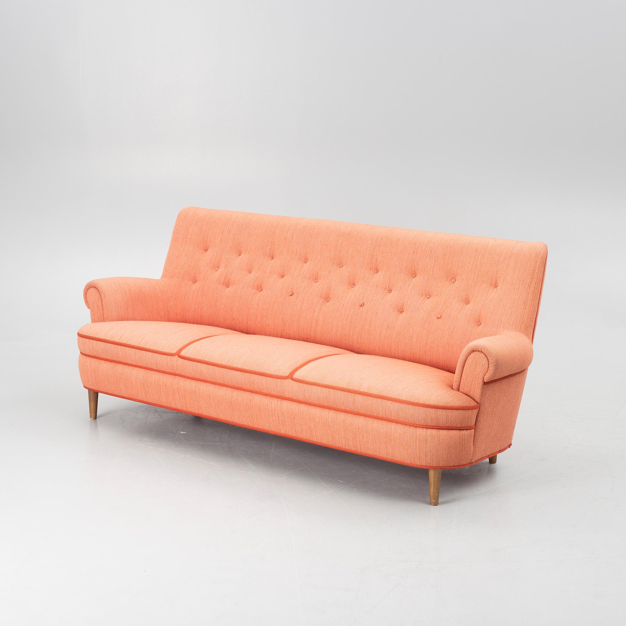Carl Malmsten, a 'Hemmakväll' sofa, AB O.H. Sjögren, Tranås, late 20th century.