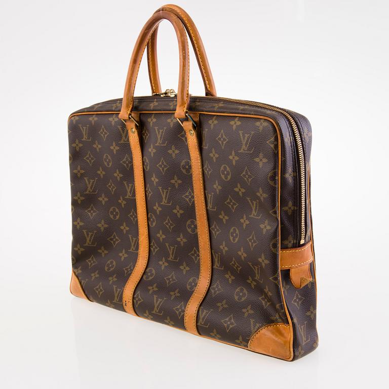LOUIS VUITTON, "Port Documents Voyage" Portfölj samt Document Holder.