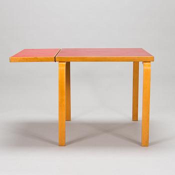 Alvar Aalto, klaffbord "DL82" och pallar, 6 st "60",  O.Y. Huonekalu-ja Rakennustyötehdas A.B 1900-talets mitt.