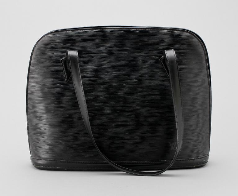 A lack epi leather shoulder bag by Louis Vuitton.