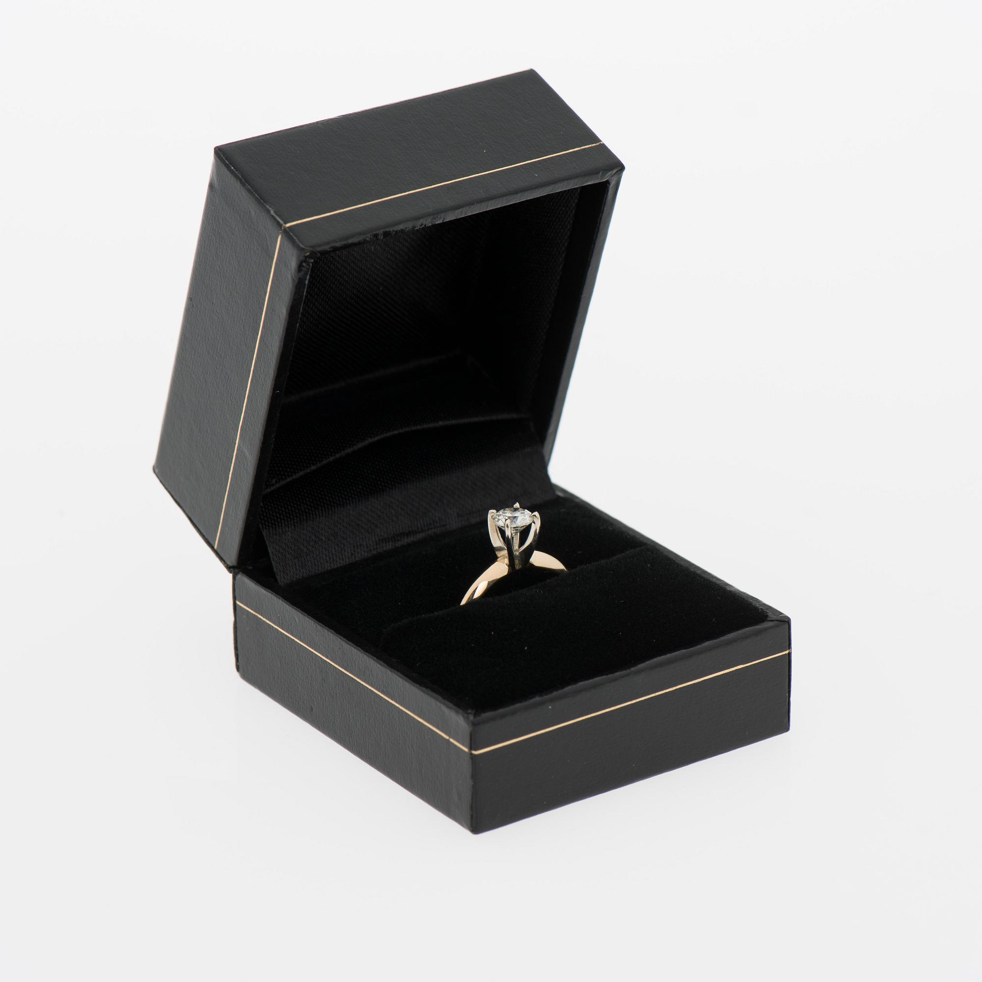 RING, briljantslipad diamant, 14K guld.