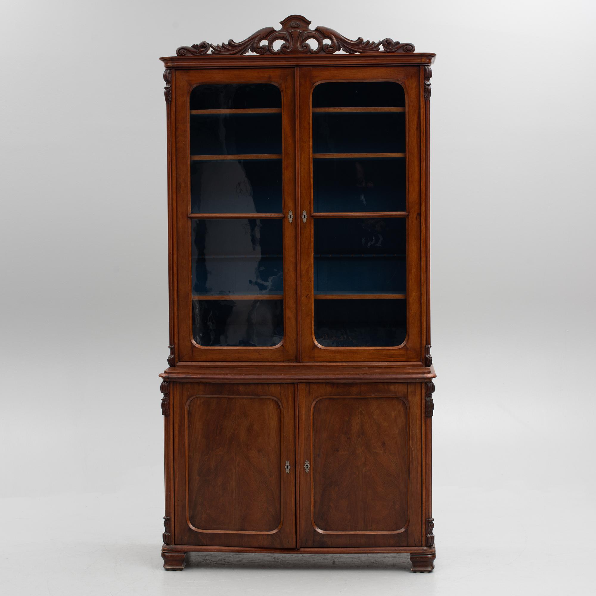 A two-part book cabinet, second half of the 19th century.