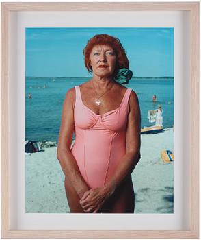 Anders Kristensson, "Agneta Lundvall, barnmorska, Klagshamns strand, Skåne 1994".