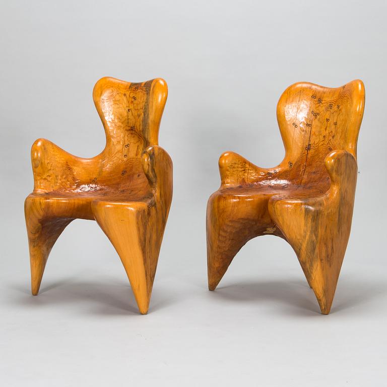 Eva Ryynänen, three sculptures signed Eva Ryynänen 1985.