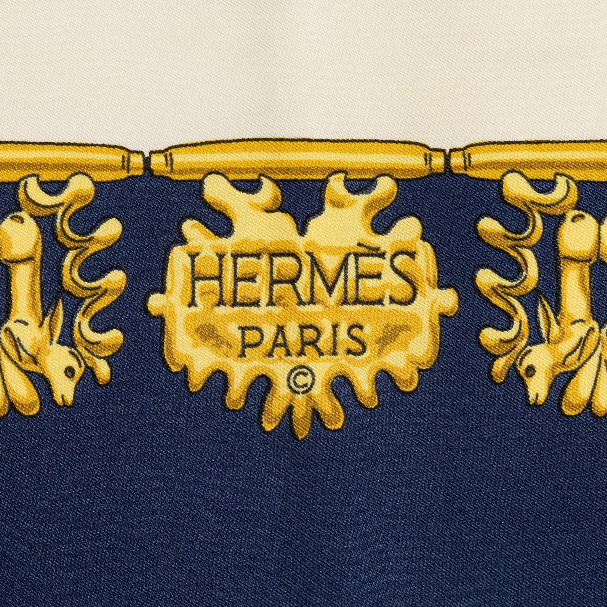 Hermès, scarf, "Les Cavaliers d'Or".
