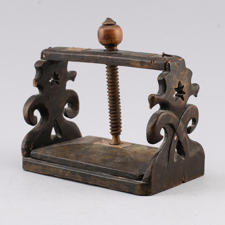 BREVPRESS, trä, 1800-talets andra hälft.